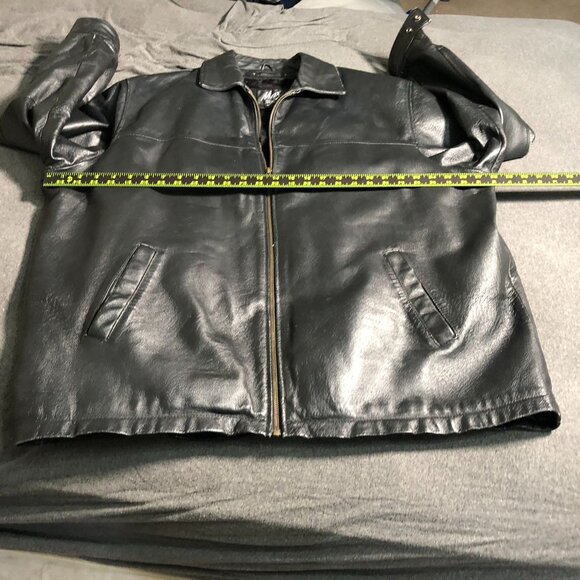 Vintage Max USA Black Leather Jacket XXL Removable Liner Included - Picture 5 of 16